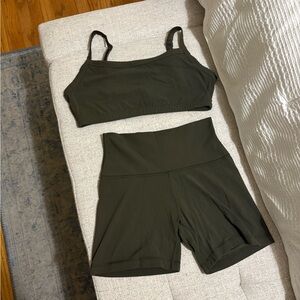 Aritzia Olive Green Activewear Set